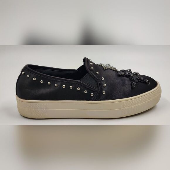 Steve Madden Rhinestone Bead Star Embellished Slip-On Sneakers Sz 9 - Picture 5 of 16